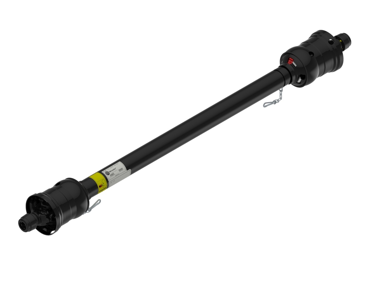 Карданный вал с двухсторонним широкоугольным шарниром WWCV , AW36-80, 1260MM, AL1 3/8