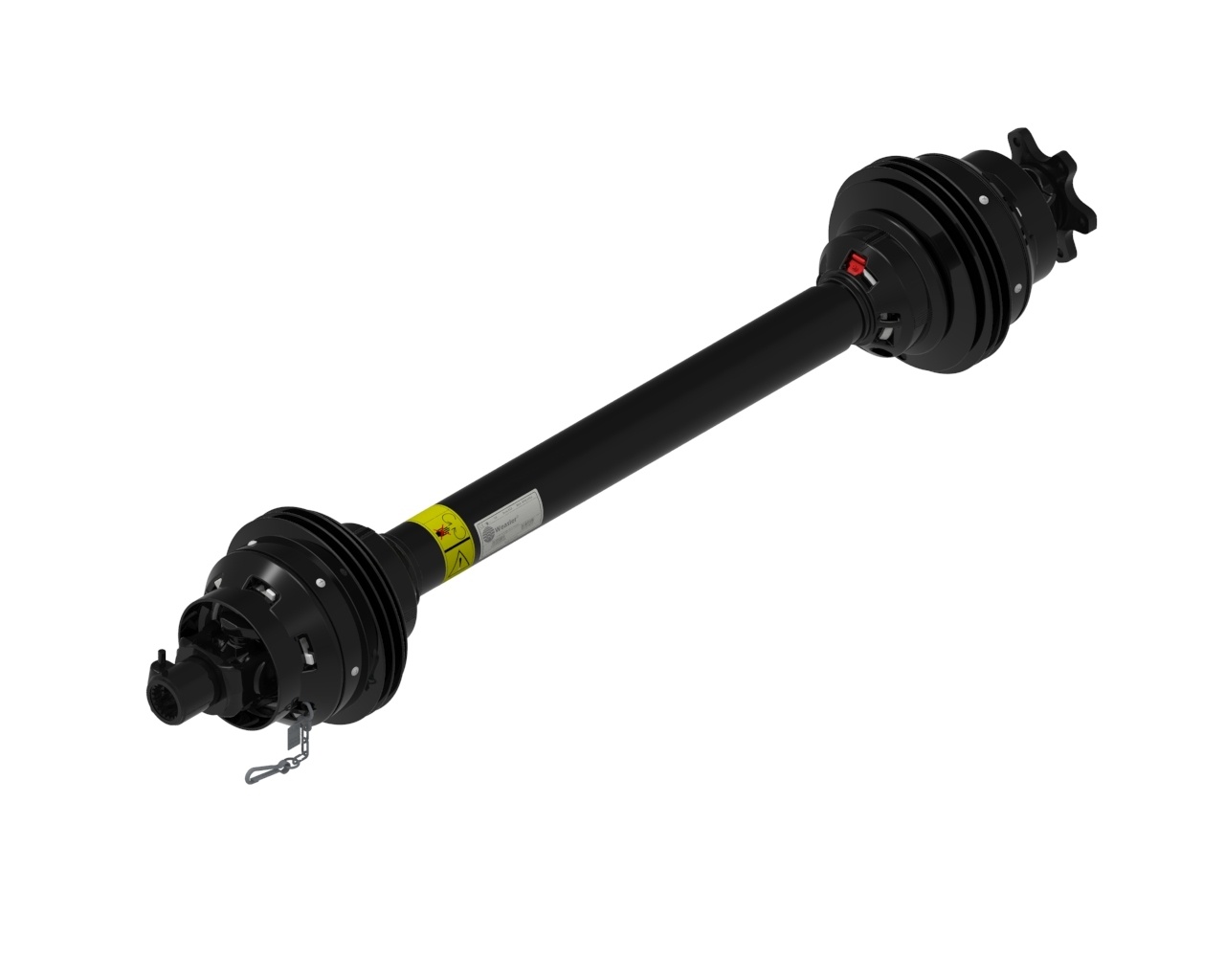 Карданный вал с двухсторонним широкоугольным шарниром EUCV, AW36-80, 1010MM, SSL 1 3/8