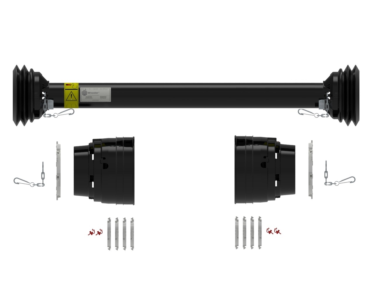 Пластиковая защита (кожух) EUCV Двойная с комплектом подшипников,AS350,1010MM